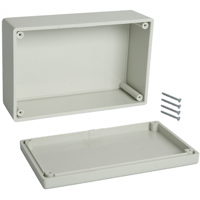 BOX PLASTIC GRAY 6.58"L X 4.21"W