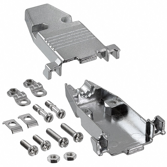 CONN BACKSHELL 9POS 180DEG SHLD