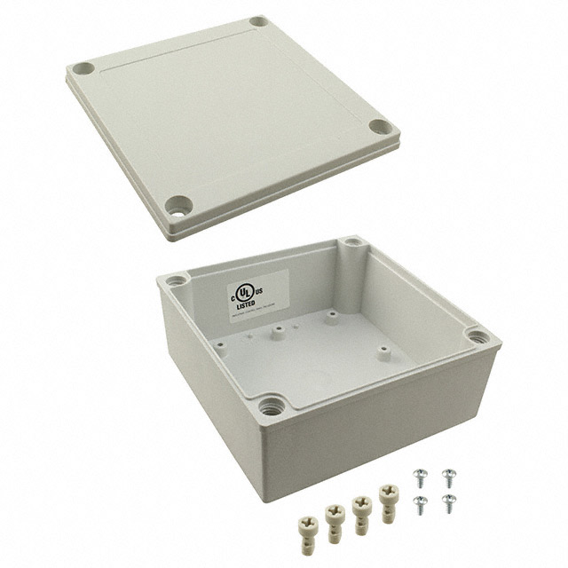 BOX PLASTIC GRAY 5.12"L X 5.12"W