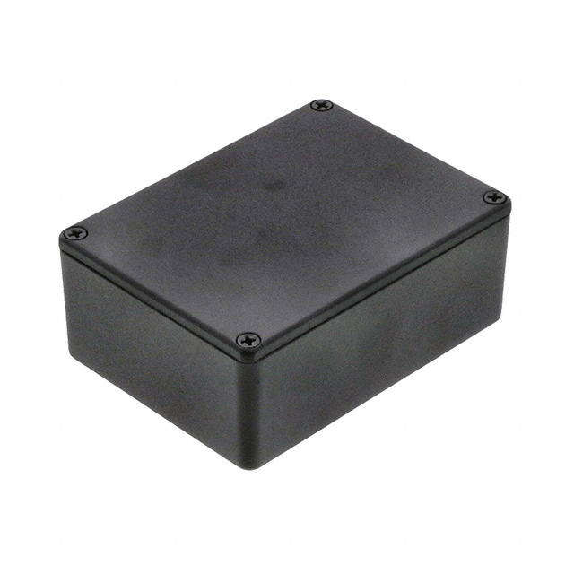 BOX ALUM BLACK 4.34"L X 3.23"W