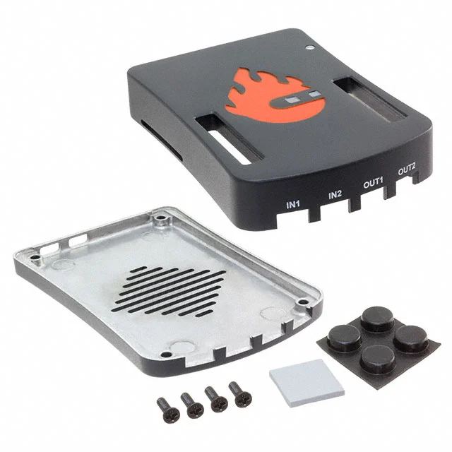 CASE METAL ALUMINUM BLK RED