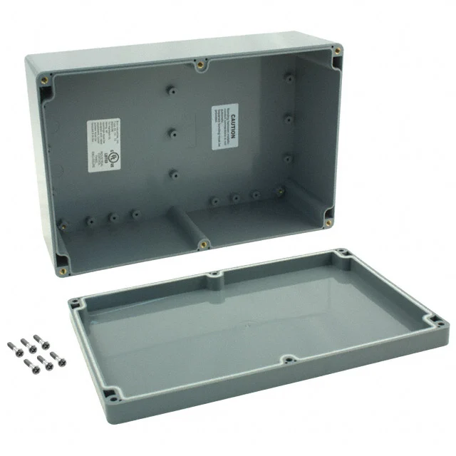 BOX ABS GRAY 9.45"L X 6.3"W