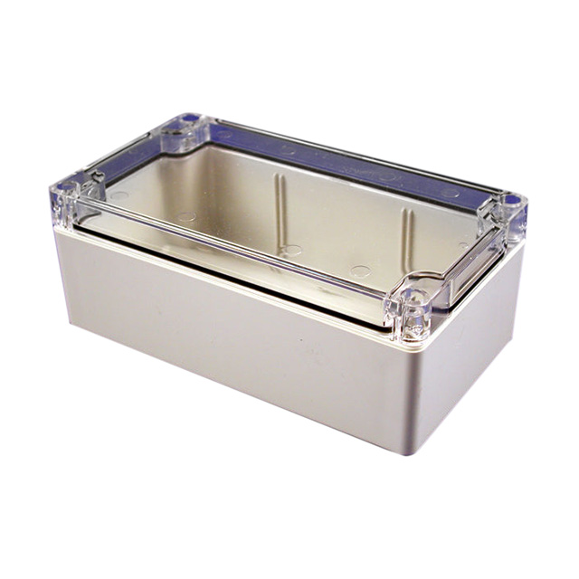 BOX PC GRAY/CLR 6.3"L X 3.54"W