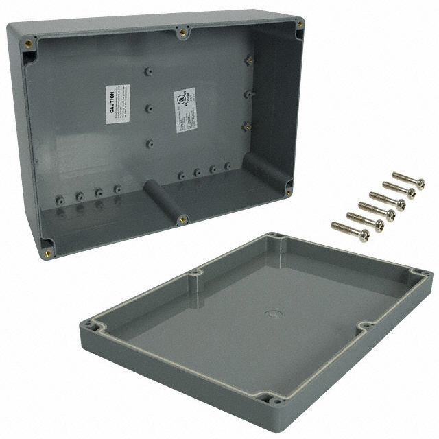 BOX ABS GRAY 10.434"L X 7.28"W