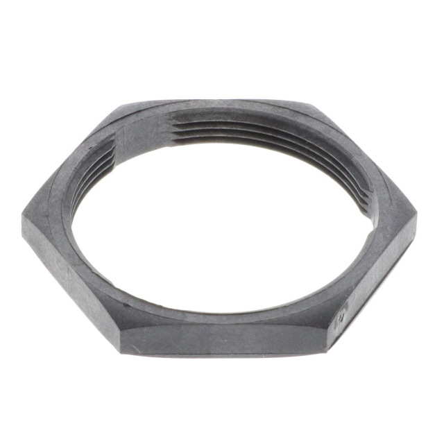 CONN HEX NUT 24 BLACK