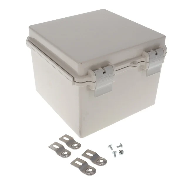 BOX ABS GRAY 7.08"L X 7.08"W