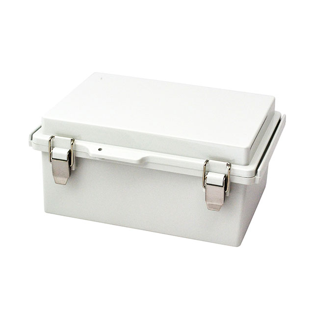 BOX PLASTIC GRAY 8.6"L X 6.3"W