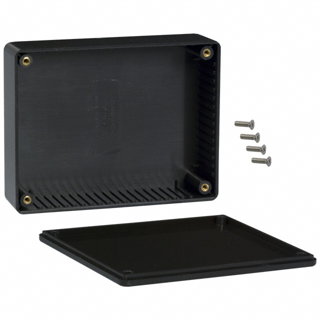 BOX PLASTIC BLK 4.74"L X 3.69"W