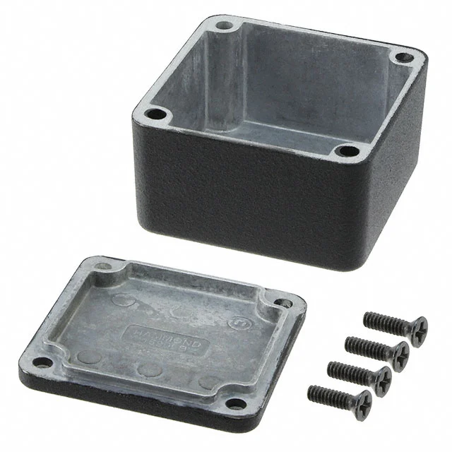 BOX ALUM BLACK 1.99"L X 1.99"W