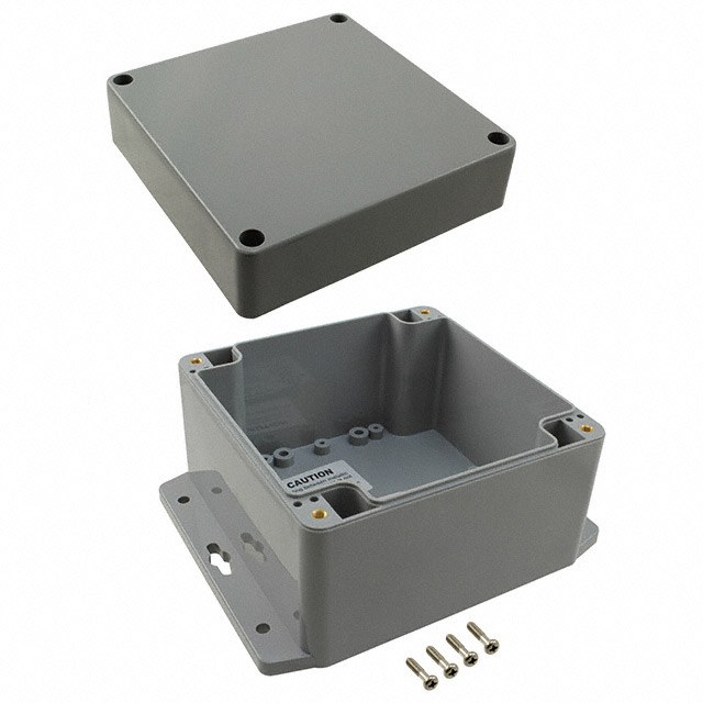 BOX ABS GRAY 4.81"L X 4.8"W