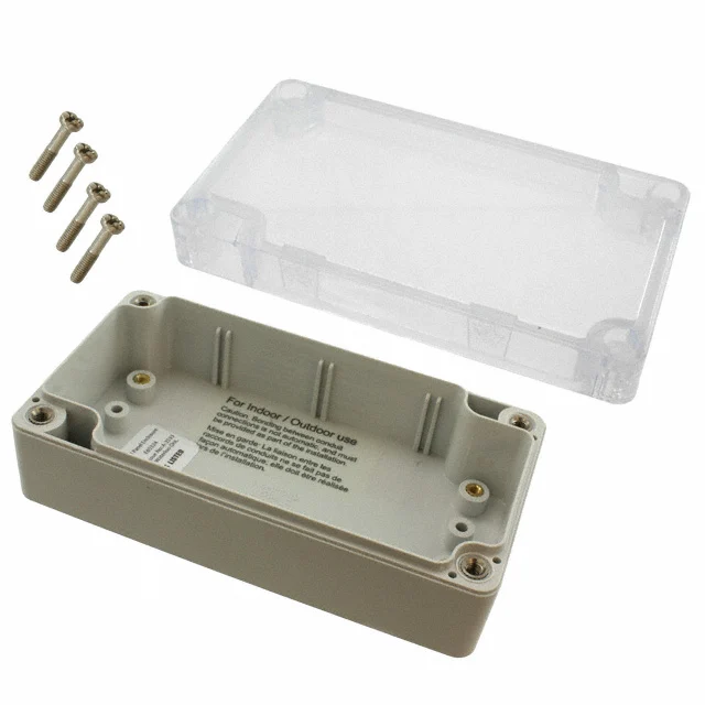 BOX PC GRAY/CLR 4.72"L X 2.56"W