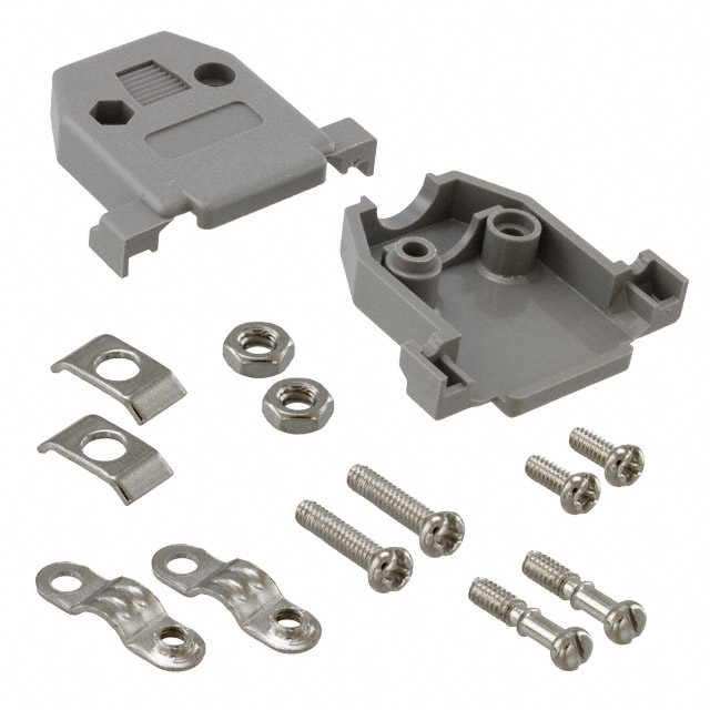 CONN BACKSHELL 15POS 180DEG GRAY