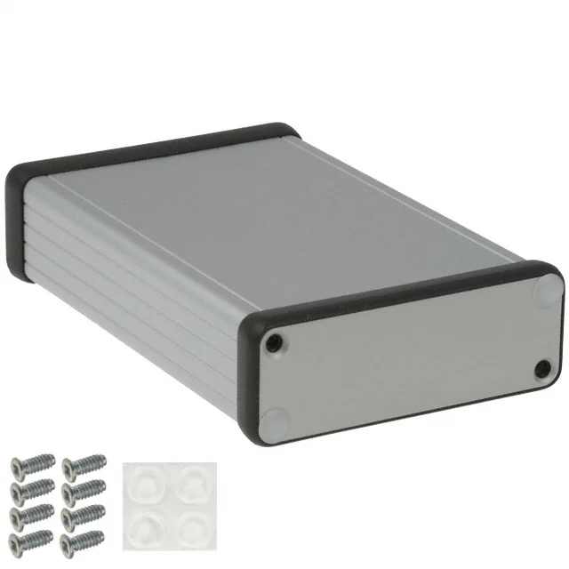 BOX ALUM BLACK 4.72"L X 3.07"W