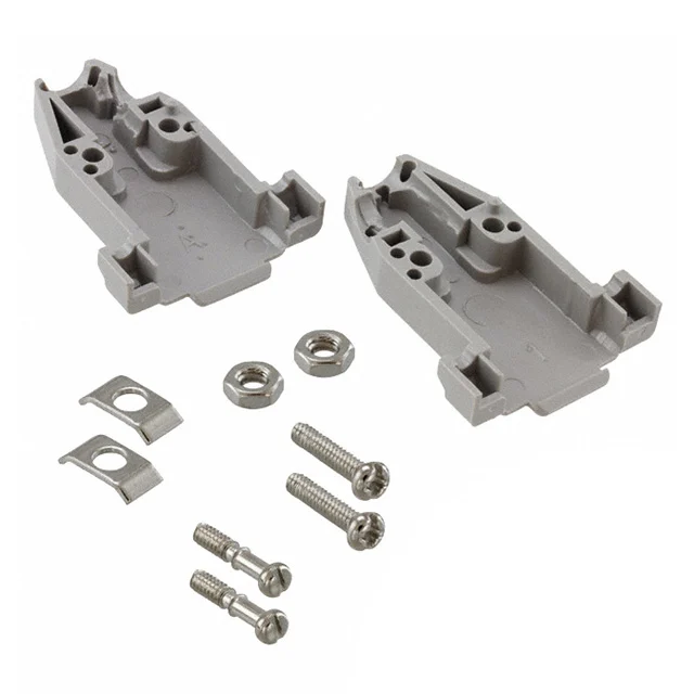 CONN BACKSHELL 9POS 180DEG GRAY