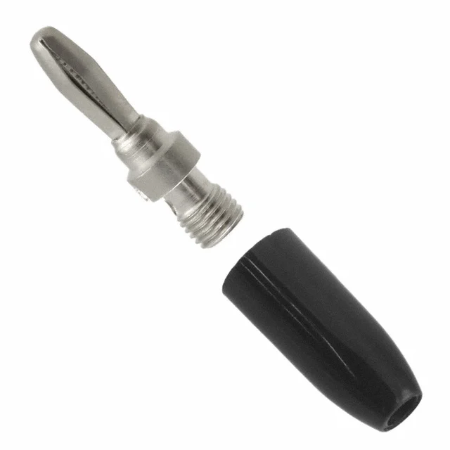 CONN BANANA PLUG SLDRLESS BLACK