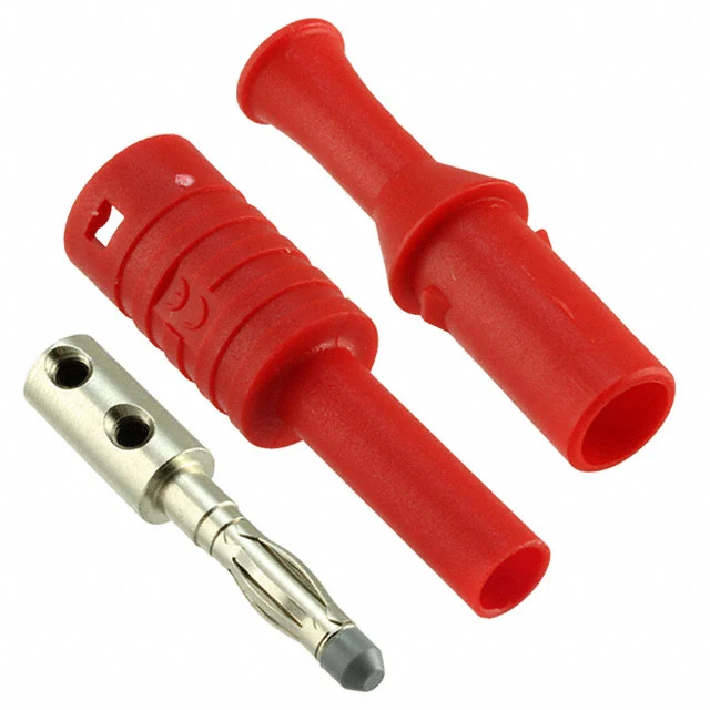 CONN BANANA PLUG SOLDERLESS RED
