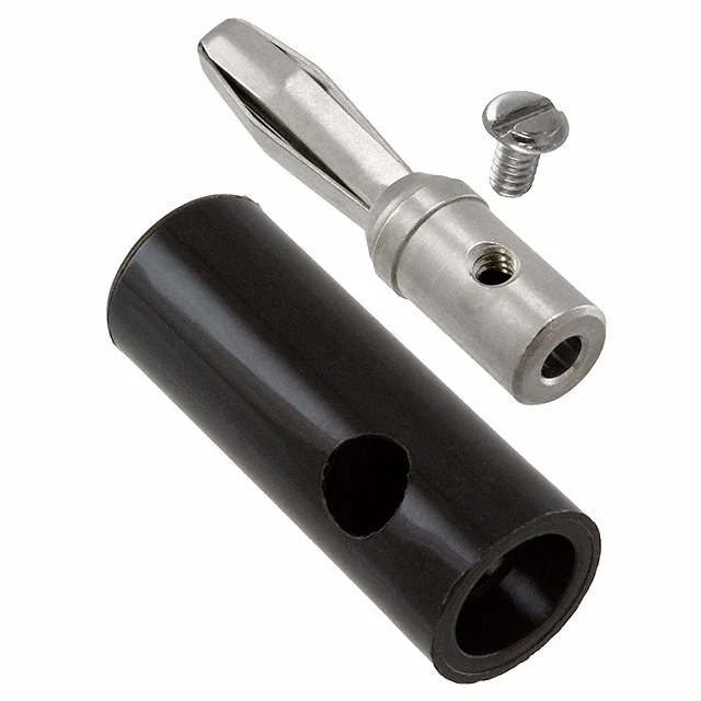 CONN BANANA PLUG SLDRLESS BLACK