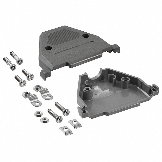 CONN BACKSHELL 37POS 180DEG GRAY