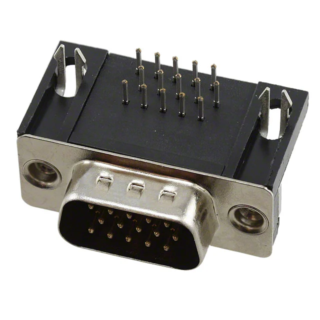 CONN D-SUB HD PLG 15POS R/A SLDR