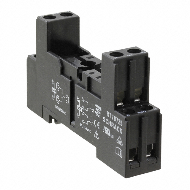 RELAY SOCKET 8 POSITION DIN RAIL