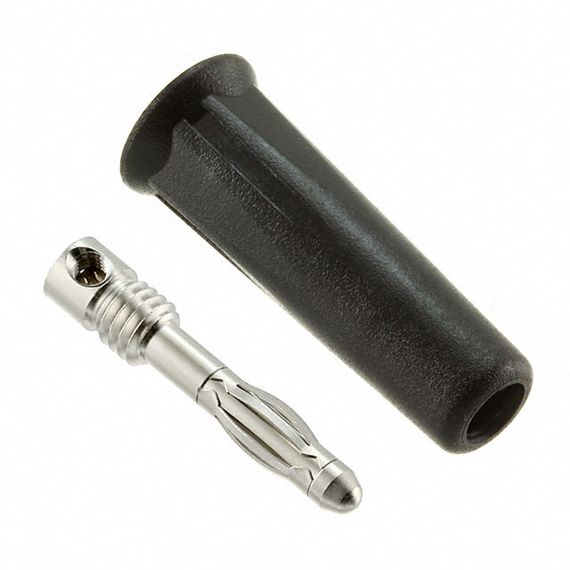 CONN BANANA PLUG SLDRLESS BLACK