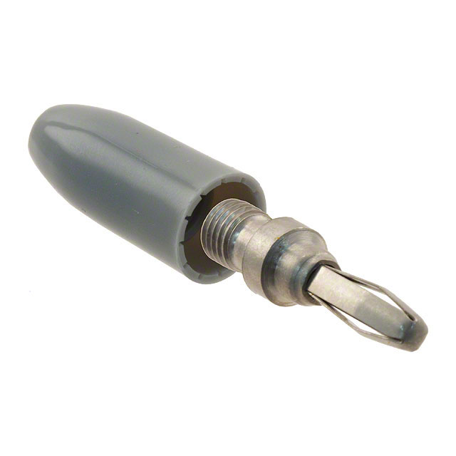 CONN BANANA PLUG SOLDERLESS GRAY