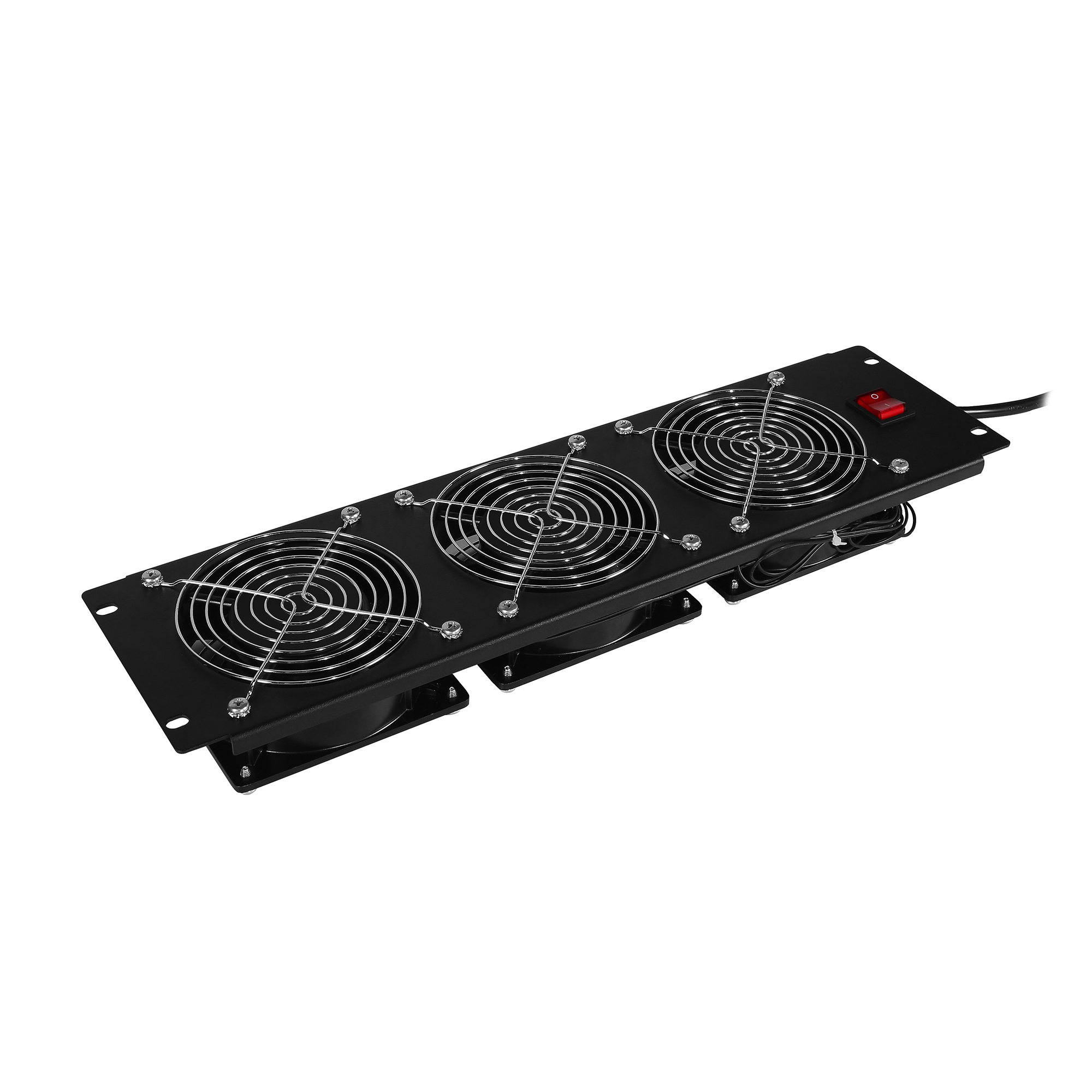 3U 19" fan panel, 3x 110/120Vac