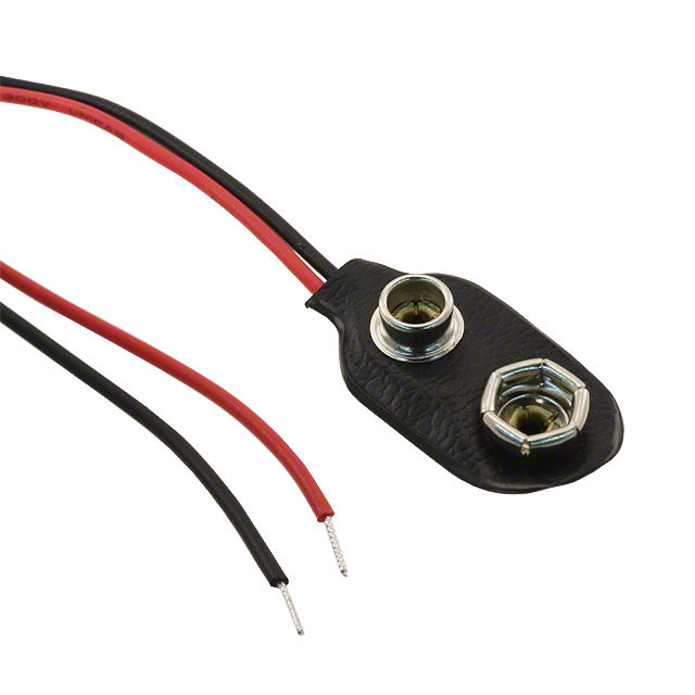BATT CONNECTOR SNAP 9V 6" LEADS
