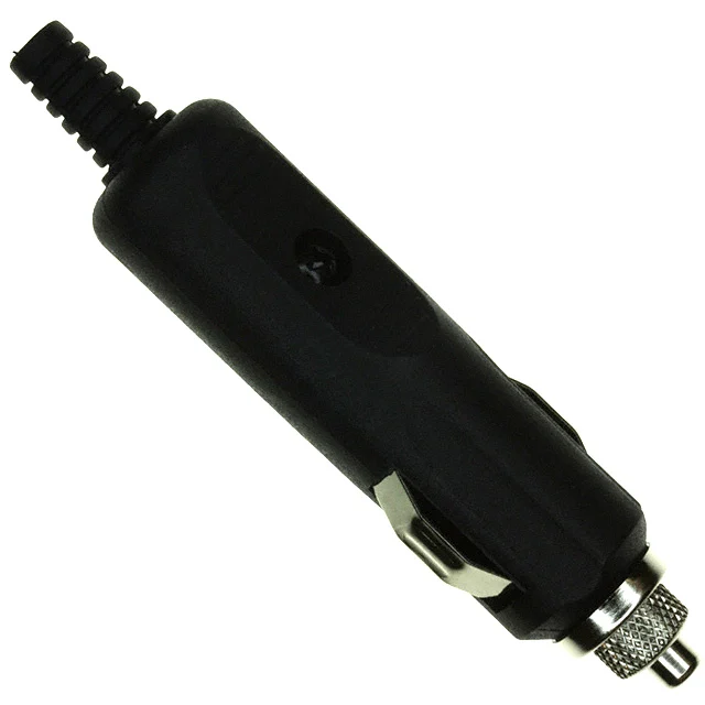 AUTO PWR PLUG 12V 15A W/LED BLK