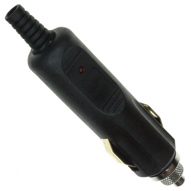 AUTO PWR PLUG 12V 20A W/LED BLK