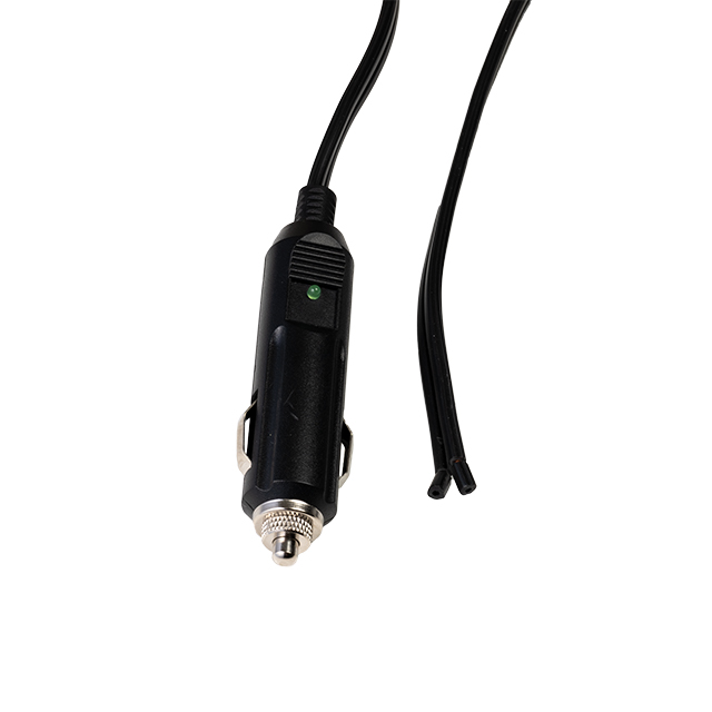 AUTO POWER PLUG W/LED BLACK