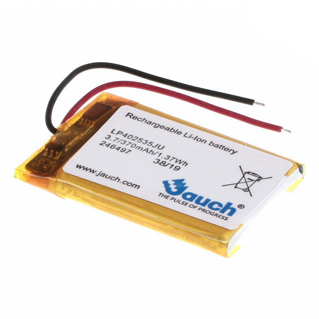 BATTERY LITH POLY 3.7V 370MAH