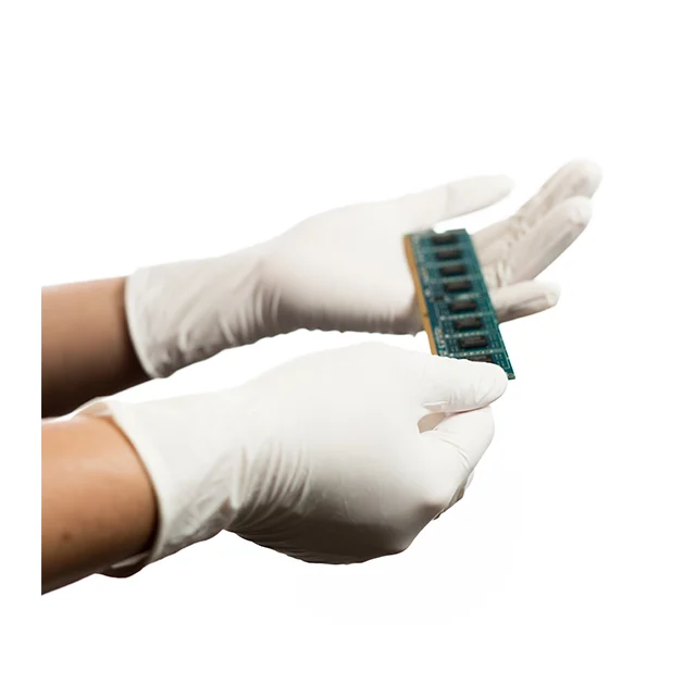 GLOVES NITR RUBBER WHT MED 1=100