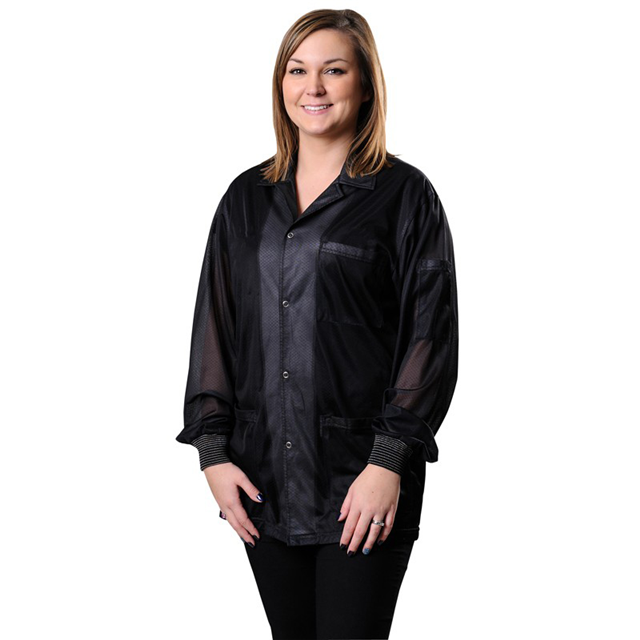 SMOCK JACKET POLY BLACK XLG SMOCK JACKET POLY BLACK XLG