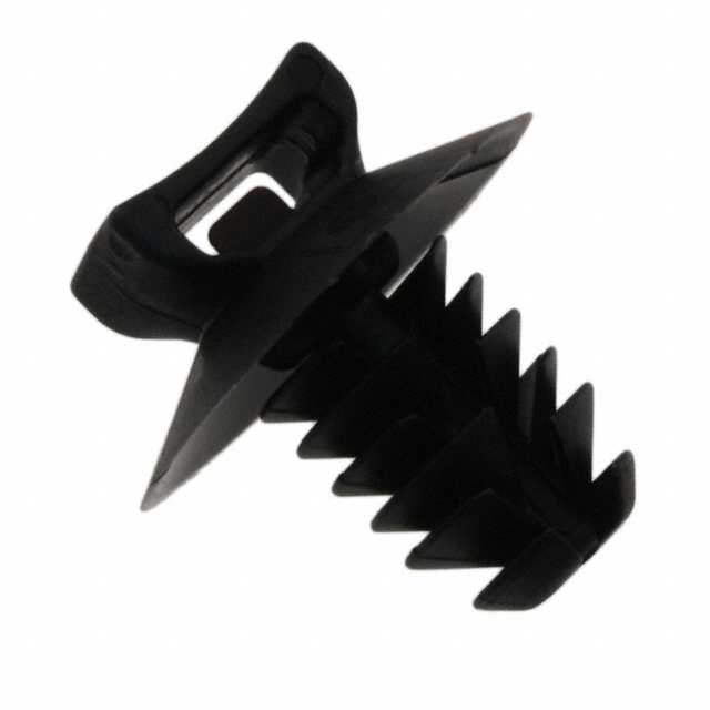 CABLE TIE HLDR SNGL PUSH MNT BLK