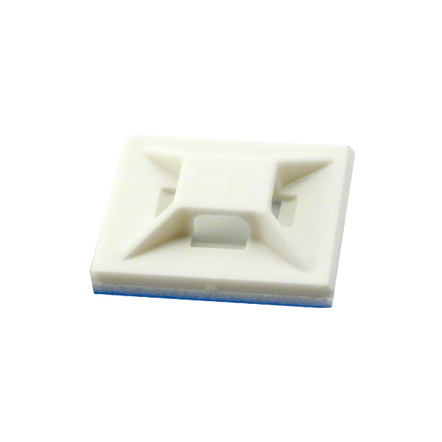 CABLE TIE HLDR QUAD ADHESIVE WHT