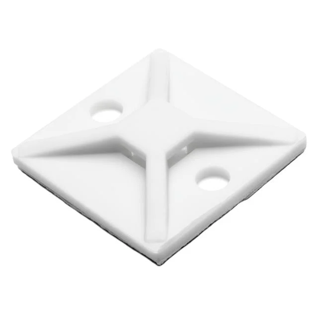 CABLE TIE HOLDER QUAD ADH WHITE