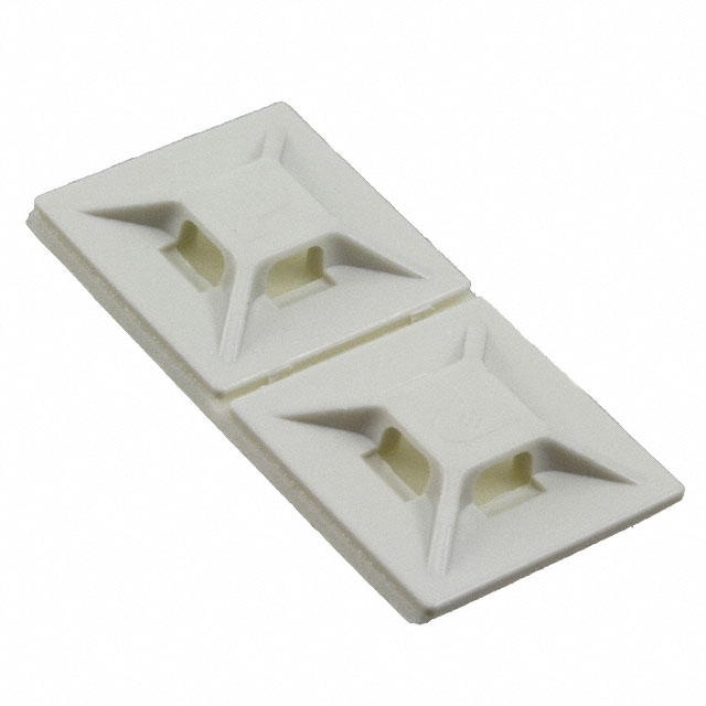 CABLE TIE HLDR QUAD ADHESIVE WHT