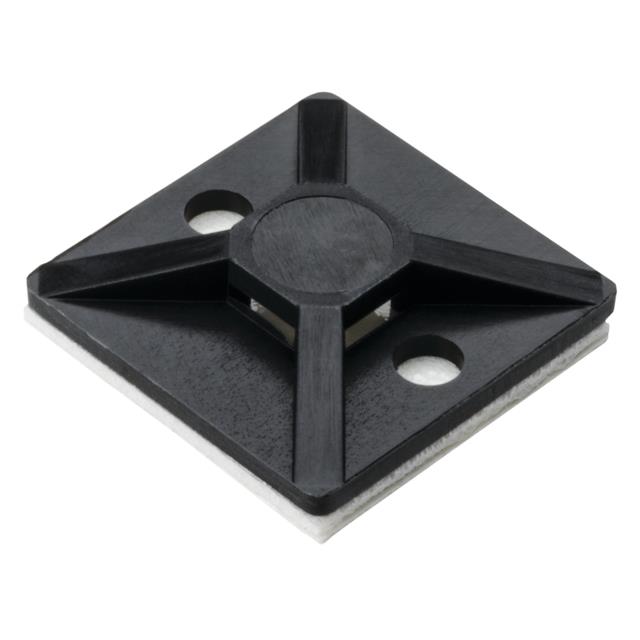 CABLE TIE HOLDER QUAD ADH BLACK