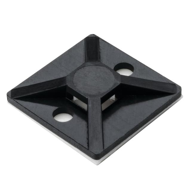 CABLE TIE HOLDER QUAD ADH BLACK