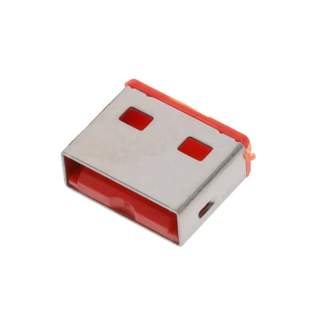 USB-A PORT BLOCKERS, RED, 10 PAC