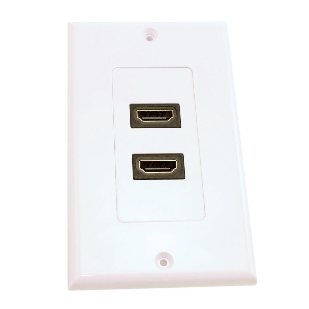 2 HDMI Wallplate F/F White 2 HDMI Wallplate F/F White