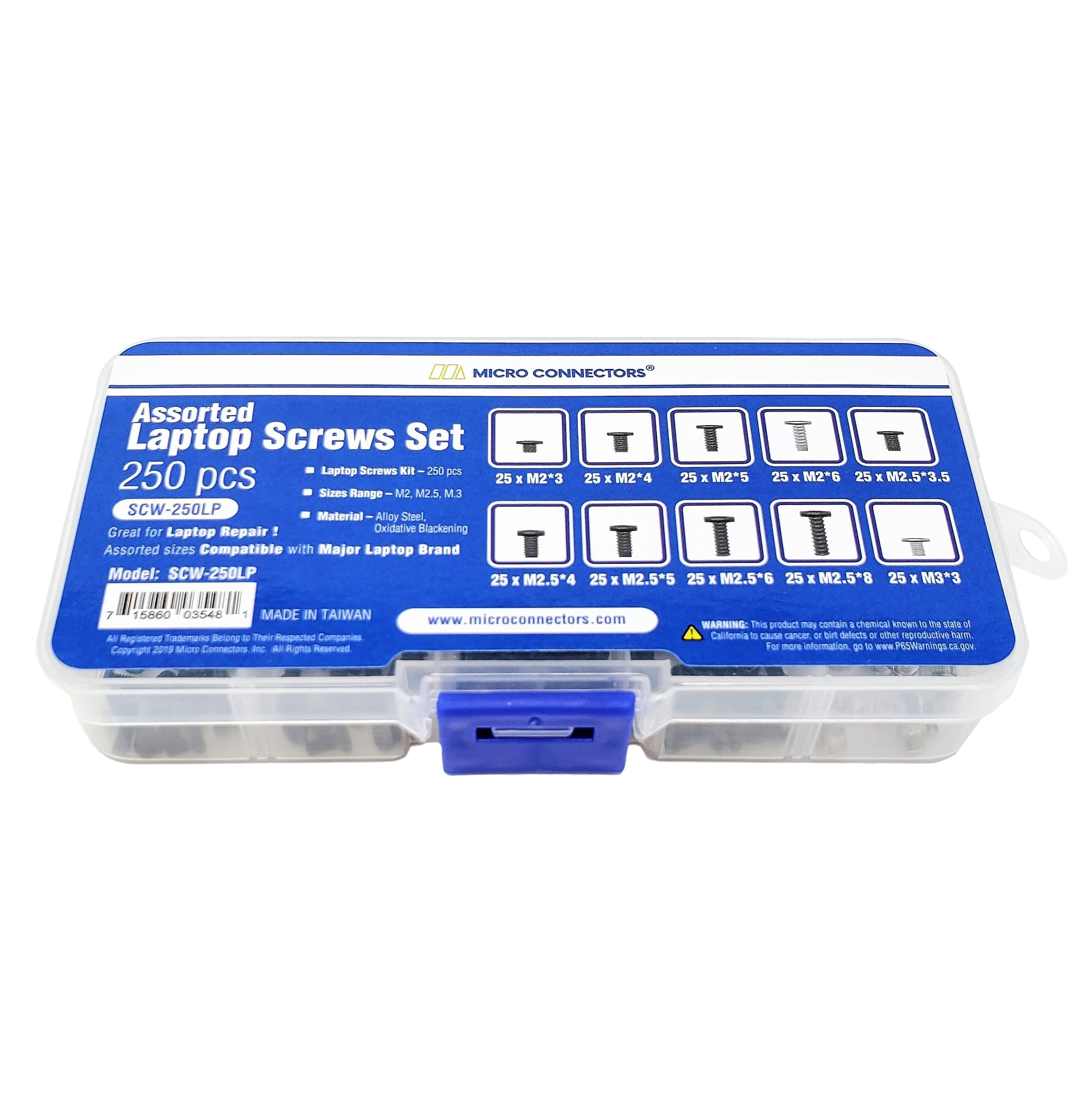 Assorted Laptop Screws Set (250