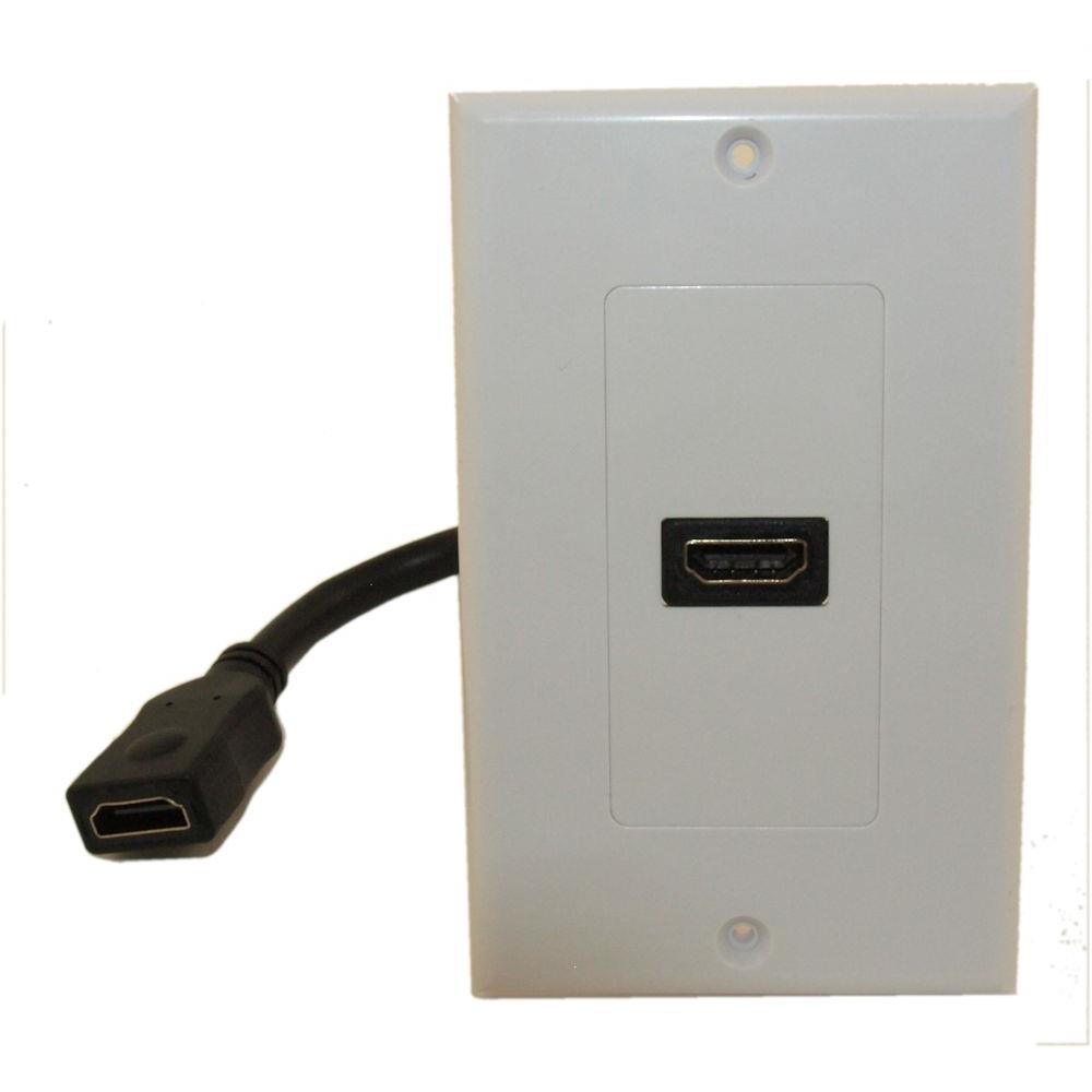 HDMI Dongle Wallplate F/F White