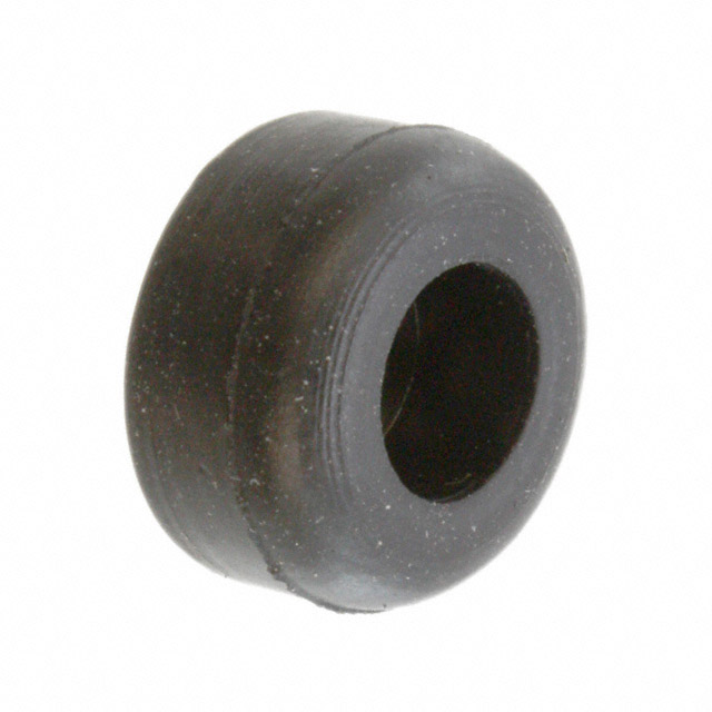 BUMPER CYLINDRICAL 0.5" DIA BLK