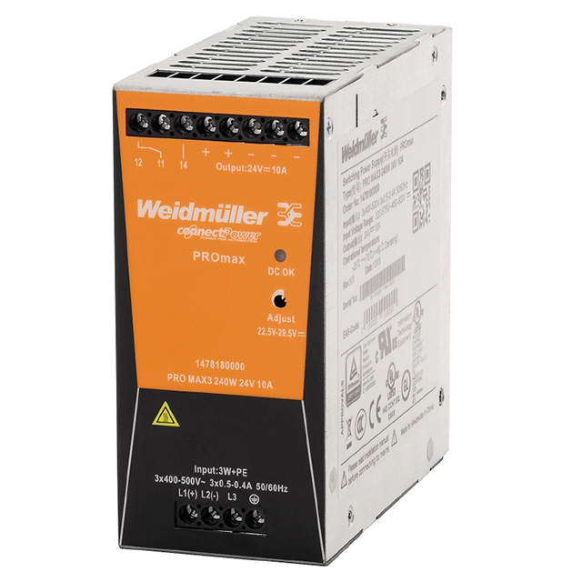 AC/DC DIN RAIL SUPPLY 24V 240W