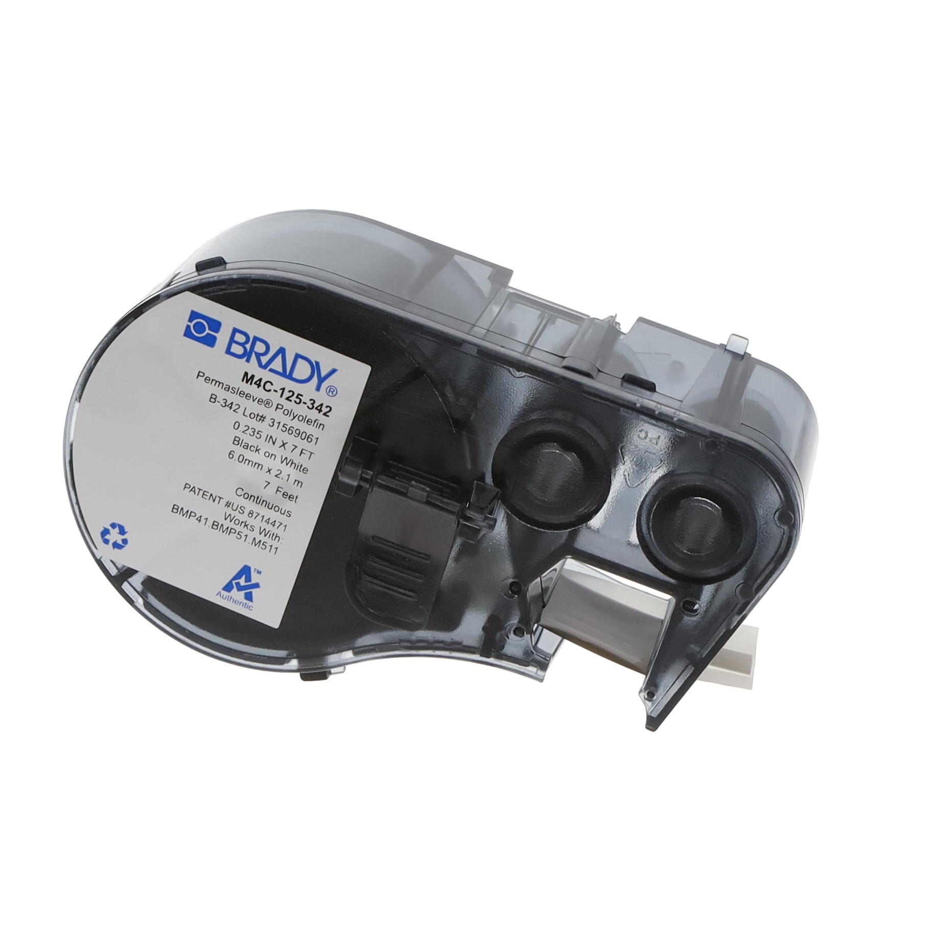 SLEEVE 0.125" DIA BK/WT 1=7FT