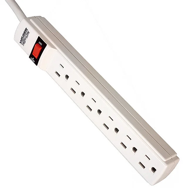 POWER STRIP 9.5" 15A 6OUT 4'CORD