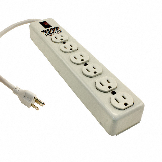 POWER STRIP 12.5"15A 6OUT15'CORD POWER STRIP 12.5"15A 6OUT15'CORD