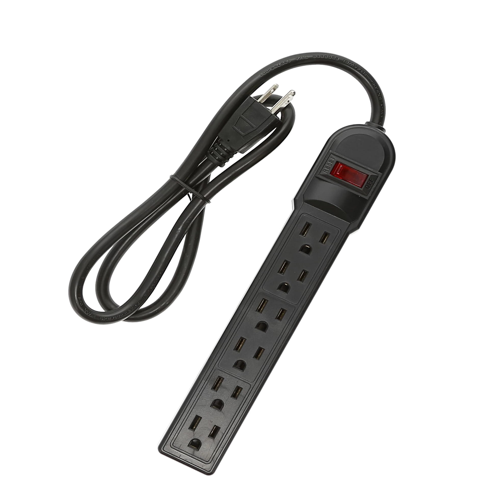 3Ft 6-Outlet Surge Protector 14A